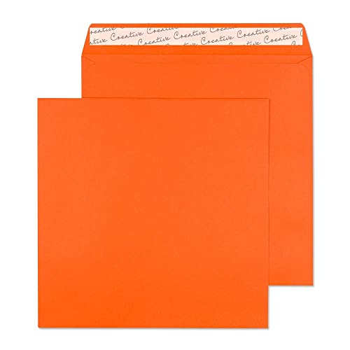 Blake Creative Colour 605 Quadratsicher Briefumschläge Haftklebung Orange 160 x 160 mm - 120g/m² | 500 Stück von Blake