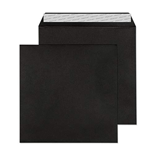 Blake Creative Colour 614 Quadratsicher Briefumschläge Haftklebung Tiefschwarz 160 x 160 mm - 120g/m² | 500 Stück von Blake