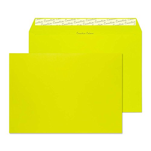 Blake Creative Colour 63441 Farbige Briefumschläge Haftklebung Säure Grün C4 229 x 324 mm 120g/m² | 10 Stück von Blake