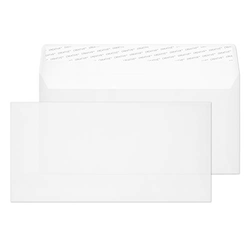 Blake Creative Senses 215 Briefumschläge Haftklebung Transparent Weiß DL+ 114 x 229 mm - 110g/m² | 500 Stück von Blake