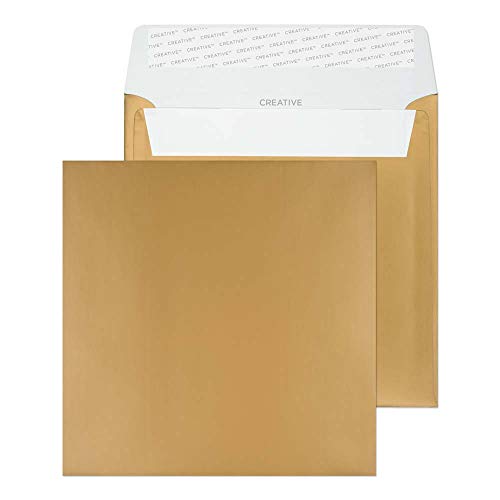 Blake Creative Shine M613 Quadratsicher Briefumschlag Haftklebung Gold Metallic 160 x 160 mm 130g/m² | 500 Stück von Blake