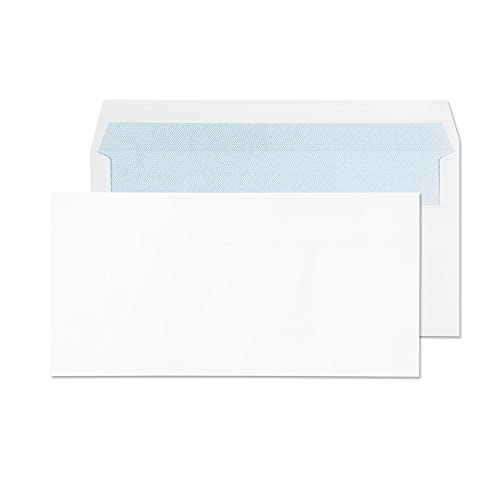 Blake DL 110 x 220 mm 90 gm Wallet Selbstklebende Briefumschläge – Weiß (100 Stück) von Blake