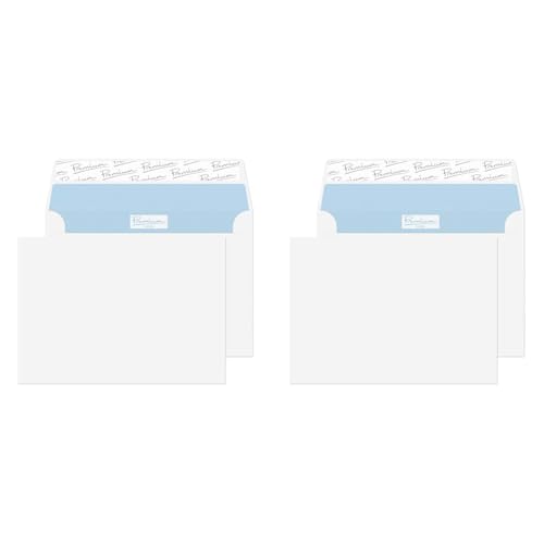 Blake Office 31213 Briefumschläge Haftklebung Ultra Weiß Wove C6 114 x 162 mm 120g/m² 25 Stück (Packung mit 2) von Blake