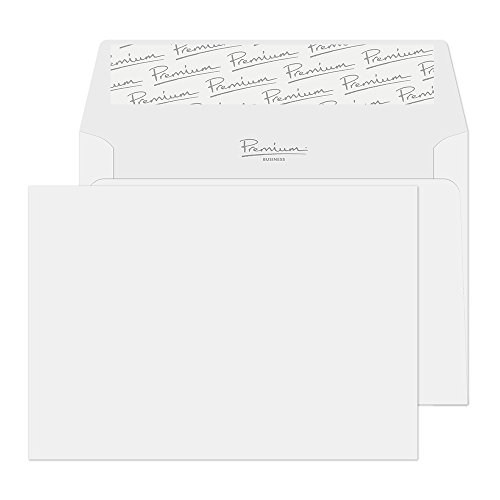 Blake Premium Business 37880 Briefumschläge Haftklebung Brilliant Weiß Wove C6 114 x 162 mm - 120g/m² | 500 Stück von Blake