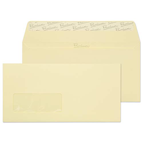 Blake Premium Business DL 110 x 220 mm haftklebend und Dichtung Fenster Umschlag – parent Pack of 500 Vellum Wove von Blake