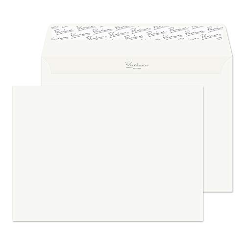 Blake Premium-Geschäftsumschläge mit selbstklebender Klappe, 120 g/m², weiß, Größe C5, 162 x 229 mm von Blake