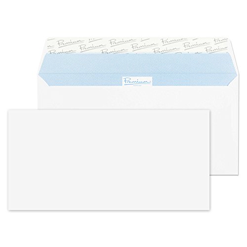 Blake Premium Office 32215 Briefumschläge Haftklebung Ultra Weiß DL 110 x 220 mm - 120g/m² | 500 Stück von Blake