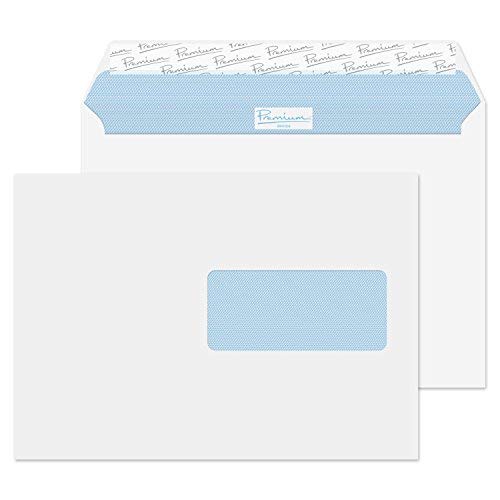 Blake Premium Office 32236FR Briefumschläge Haftklebung Französische Fenster Ultra Weiß DL 110 x 220 mm - 120g/m² | 500 Stück von Blake