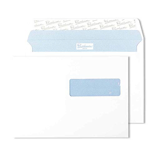 Blake Premium Office 34276SE Schwedisches Fenster Briefumschlag Haftklebung Ultra Weiß Wove C5 162 x 229 mm 120 g/m² | 500 Stück von Blake