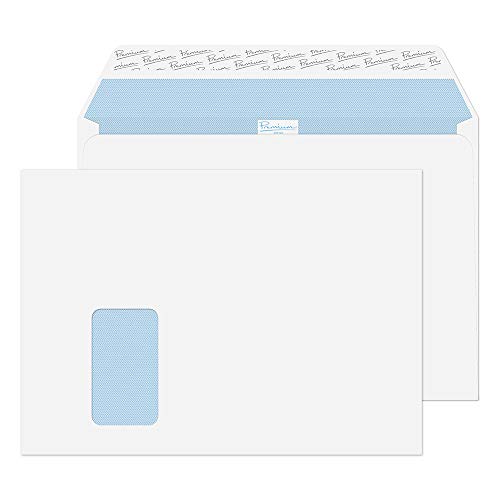 Blake Premium Office 36217 Briefumschläge Haftklebung Mit Fenster Ultra Weiß C4 229 x 324 mm - 120g/m² | 250 Stück von Blake