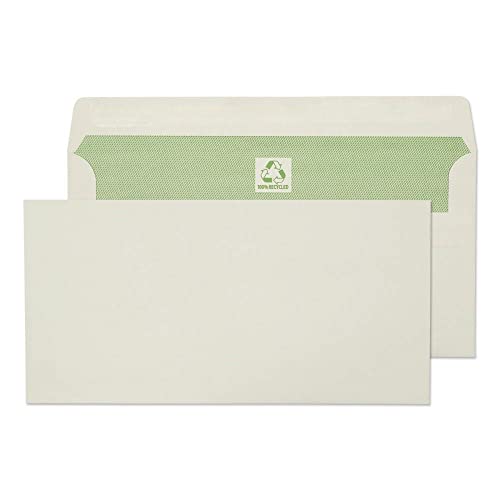 Blake Purely Environmental RE3258 Flora Recycling Briefumschläge Selbstklebend Natural Weiß DL 110 x 220 mm 90 g/m² | 500 Stück von Blake