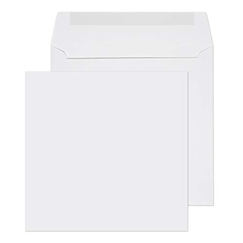 Blake Purely Everyday 0155SQ Quadratsicher Briefumschläge Naßklebung Weiß 155 x 155 mm - 100g/m² | 500 Stück von Blake
