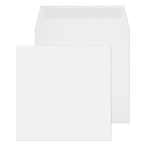 Blake Purely Everyday 0240SQ Quadratsicher Briefumschläge Naßklebung Weiß 240 x 240 mm - 100g/m² | 250 Stück von Blake