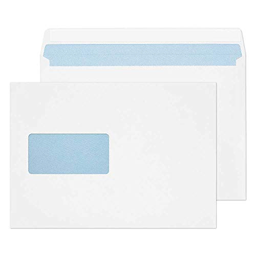 Blake Purely Everyday 23708 Briefumschläge Haftklebung Mit Fenster Weiß C5 162 x 229 mm - 100g/m² | 500 Stück von Blake
