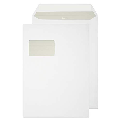 Blake Purely Everyday 23772 Briefumschläge Haftklebung Mit Fenster Weiß C4 324 x 229 mm - 100 g/m² | 250 Stück von Blake