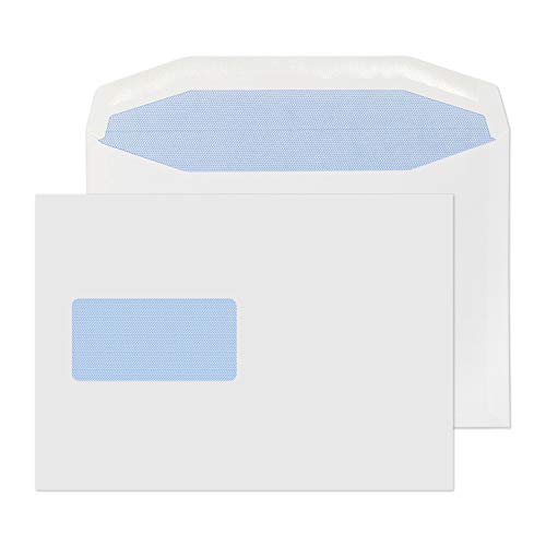 Blake Purely Everyday 3708 Kuvertierhüllen Briefumschläge Naßklebung Mit Fenster Weiß C5 162 x 229 mm - 90g/m² | 500 Stück von Blake
