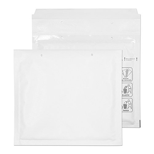 Blake Purely Packaging CD Envolite Luftpolsterversandtasche Haftklebung Weiß CD 165 x 180 mm 90 g/m² | 200 Stück von Blake