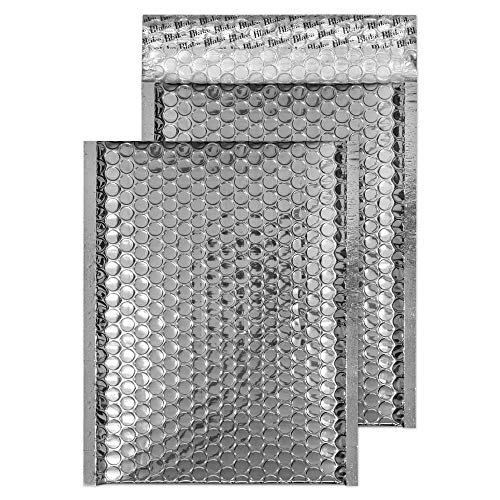 Blake Purely Packaging MBS250 Luftpolsterversandtasche Haftklebung Silber Glanz C5+ 250 x 180 mm | 100 Stück von Blake