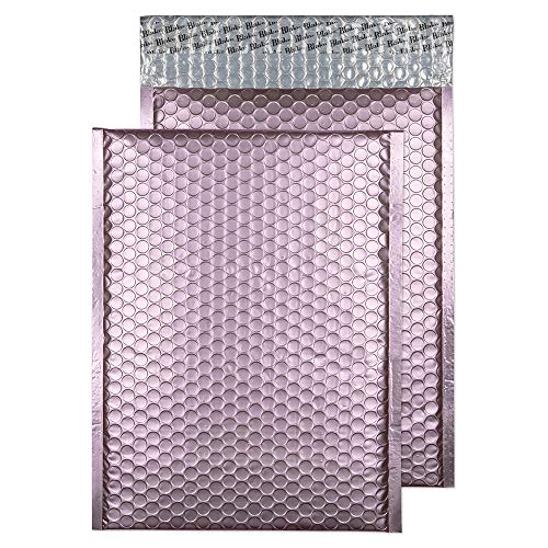 Blake Purely Packaging MTBP324 Metallische Luftpolsterversandtasche Haftklebung Matt Babyrosa 324 x 230 Mm|100 Stück von Blake