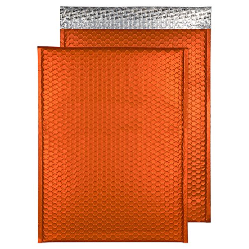 Blake Purely Packaging MTPO450 Metallische Luftpolsterversandtasche Haftklebung Matt Orange 450 x 324 mm | 50 Stück von Blake
