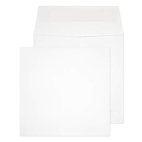 Blake Purely Packaging OP065 Optima Ultra Weiß Karte Haftklebung Briefumschläge 210g/m² 165 x 165 mm | 250 Stück von Blake