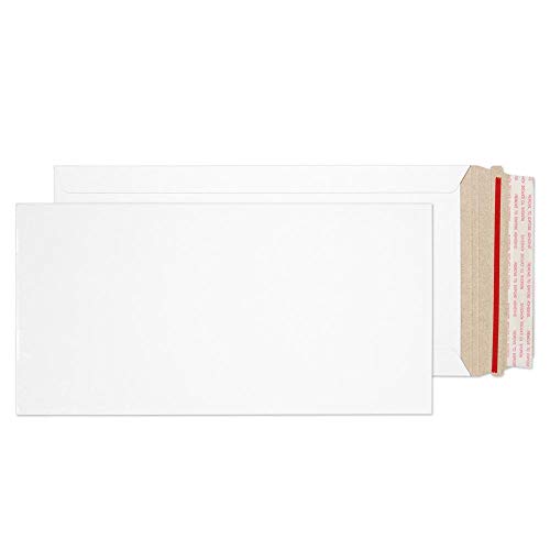 Blake Purely Packaging PPA14-RS Vollpappversandtaschen Haftklebung Mit Aufreißstreifen Weiß 460 x 185 mm | 100 Stück von Blake