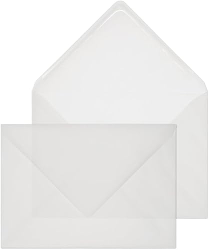Blake Senses ENV2315/50 transparente Briefumschläge, C5 (162 x 229 mm), Premium-Qualität, 90 g/m², Pergamin-Umschläge, gummiert, Kunst- und Bastelbedarf, Kartenherstellung, Einladung/Hochzeit, 50 von Blake
