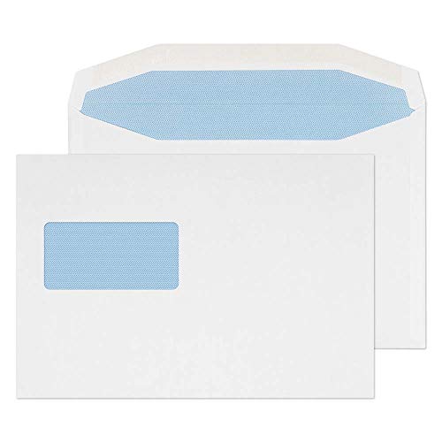 Purely Briefumschläge, C5, 45 x 90 mm Versandhülle hohe Fenster, nassklebend, 90 g/m ², Weiß, 500 Stück Purely Briefumschläge, C5, 45 x 90 mm Versandhülle hohe Fenster, nassklebend, 90 g/m ², Weiß, 500 Stück von Blake