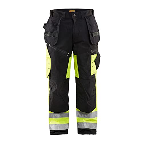 Blaklader 199316429933D92 Hi-Vis 4-Wege Stretch Hose, Schwarz/Gelb, Größe D92 von Blaklader