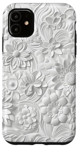 Weiß mit Blumenmuster Hülle für iPhone 11 Weiß mit Blumenmuster Hülle für iPhone 11 von Blanc Floral Pattern