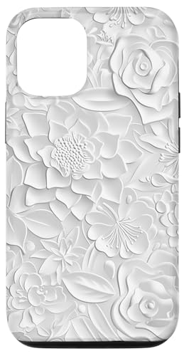 Weiß mit Blumenmuster Hülle für iPhone 12/12 Pro Weiß mit Blumenmuster Hülle für iPhone 12/12 Pro von Blanc Floral Pattern