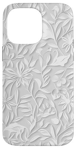 Weiß mit Blumenmuster Hülle für iPhone 14 Pro Max Weiß mit Blumenmuster Hülle für iPhone 14 Pro Max von Blanc Floral Pattern