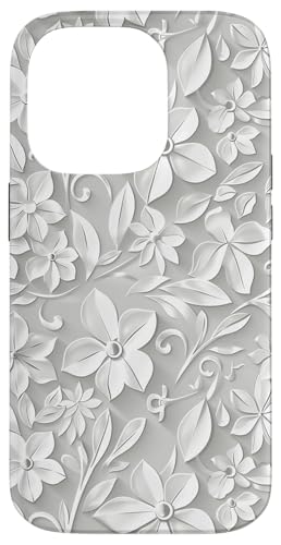 Weiß mit Blumenmuster Hülle für iPhone 14 Pro Weiß mit Blumenmuster Hülle für iPhone 14 Pro von Blanc Floral Pattern