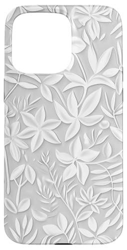 Weiß mit Blumenmuster Hülle für iPhone 15 Pro Max Weiß mit Blumenmuster Hülle für iPhone 15 Pro Max von Blanc Floral Pattern