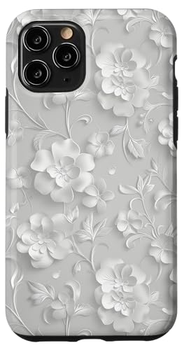 Weiß mit Blumenmuster auf Weiß Hülle für iPhone 11 Pro Weiß mit Blumenmuster auf Weiß Hülle für iPhone 11 Pro von Blanc Floral Pattern