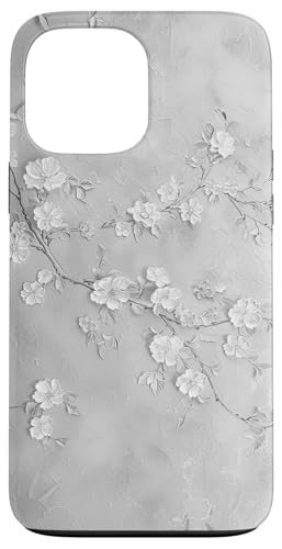 Weiß mit Blumenmuster auf Weiß Hülle für iPhone 13 Pro Max Weiß mit Blumenmuster auf Weiß Hülle für iPhone 13 Pro Max von Blanc Floral Pattern