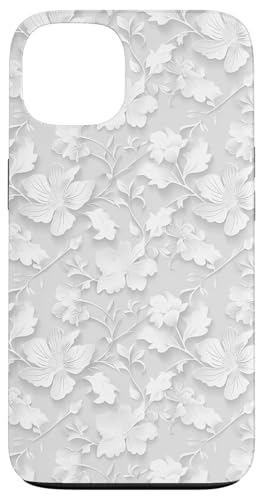 Weiß mit Blumenmuster auf Weiß Hülle für iPhone 13 Weiß mit Blumenmuster auf Weiß Hülle für iPhone 13 von Blanc Floral Pattern