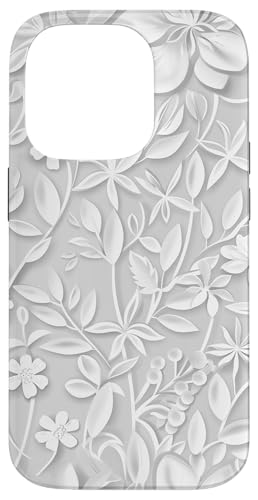 Weiß mit Blumenmuster auf Weiß Hülle für iPhone 14 Pro Weiß mit Blumenmuster auf Weiß Hülle für iPhone 14 Pro von Blanc Floral Pattern