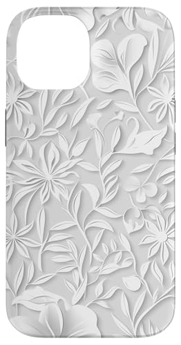 Weiß mit Blumenmuster auf Weiß Hülle für iPhone 14 Weiß mit Blumenmuster auf Weiß Hülle für iPhone 14 von Blanc Floral Pattern