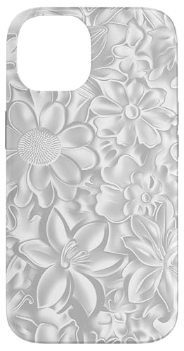 Weiß mit Blumenmuster auf Weiß Hülle für iPhone 14 Weiß mit Blumenmuster auf Weiß Hülle für iPhone 14 von Blanc Floral Pattern