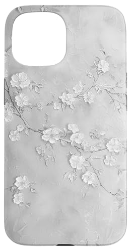 Weiß mit Blumenmuster auf Weiß Hülle für iPhone 15 Weiß mit Blumenmuster auf Weiß Hülle für iPhone 15 von Blanc Floral Pattern