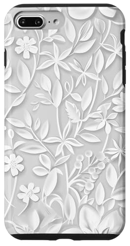 Weiß mit Blumenmuster auf Weiß Hülle für iPhone 7 Plus/8 Plus Weiß mit Blumenmuster auf Weiß Hülle für iPhone 7 Plus/8 Plus von Blanc Floral Pattern