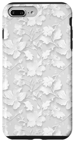 Weiß mit Blumenmuster auf Weiß Hülle für iPhone 7 Plus/8 Plus Weiß mit Blumenmuster auf Weiß Hülle für iPhone 7 Plus/8 Plus von Blanc Floral Pattern