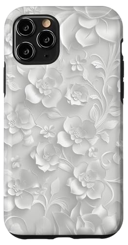 Weißes, minimalistisches, flaches Blumenmuster Hülle für iPhone 11 Pro Weißes, minimalistisches, flaches Blumenmuster Hülle für iPhone 11 Pro von Blanc Floral Pattern