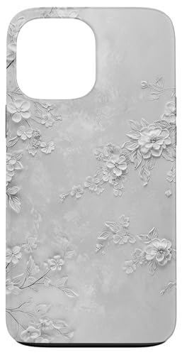 Weißes, minimalistisches, flaches Blumenmuster Hülle für iPhone 13 Pro Max Weißes, minimalistisches, flaches Blumenmuster Hülle für iPhone 13 Pro Max von Blanc Floral Pattern