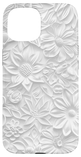 Weißes, minimalistisches, flaches Blumenmuster Hülle für iPhone 15 Weißes, minimalistisches, flaches Blumenmuster Hülle für iPhone 15 von Blanc Floral Pattern