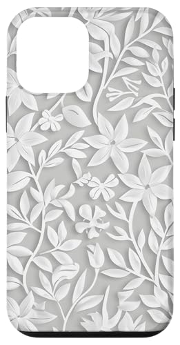 Weißes Blumenmuster auf weißem Hintergrund Hülle für iPhone 12 mini Weißes Blumenmuster auf weißem Hintergrund Hülle für iPhone 12 mini von Blanc Floral Pattern