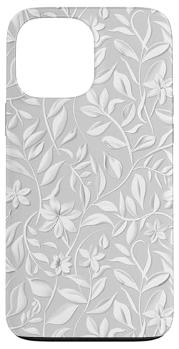 Weißes Blumenmuster auf weißem Hintergrund Hülle für iPhone 13 Pro Max Weißes Blumenmuster auf weißem Hintergrund Hülle für iPhone 13 Pro Max von Blanc Floral Pattern