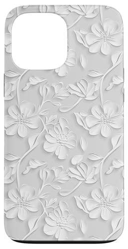 Weißes Blumenmuster auf weißem Hintergrund Hülle für iPhone 13 Pro Max Weißes Blumenmuster auf weißem Hintergrund Hülle für iPhone 13 Pro Max von Blanc Floral Pattern