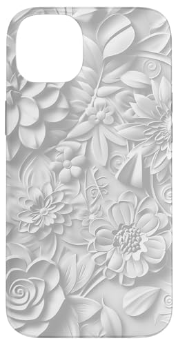 Weißes Blumenmuster auf weißem Hintergrund Hülle für iPhone 14 Plus Weißes Blumenmuster auf weißem Hintergrund Hülle für iPhone 14 Plus von Blanc Floral Pattern